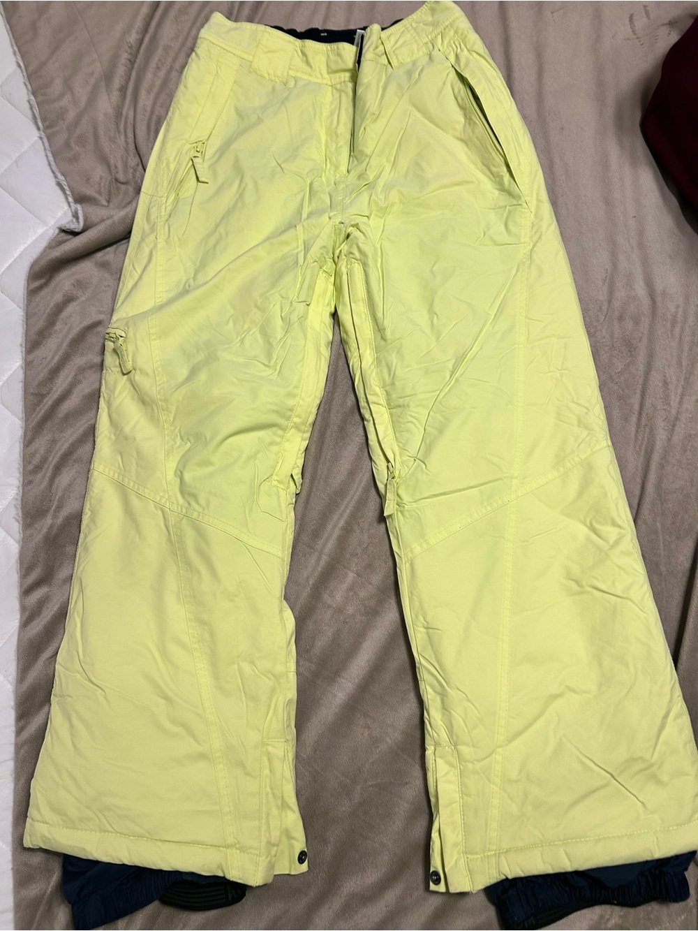 PWDR ROOM Neon Yellow Snow/Ski Pants Size Large